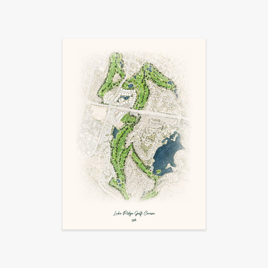 Lake Ridge Golf Course printed artwork