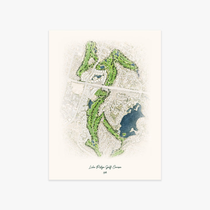 Lake Ridge Golf Course printed artwork