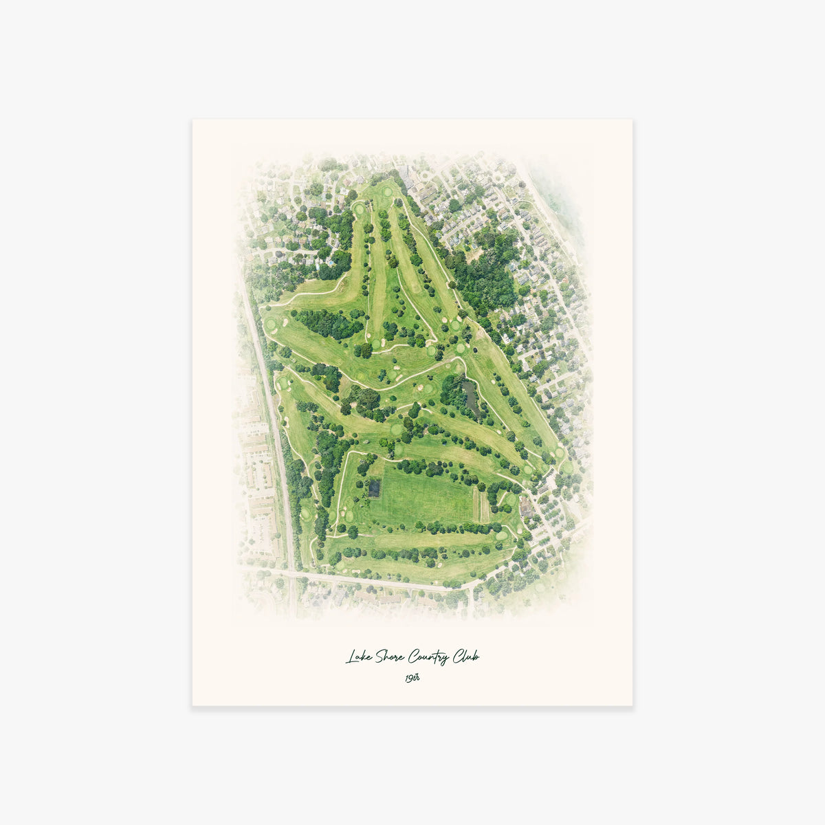 Lake Shore Country Club printed artwork