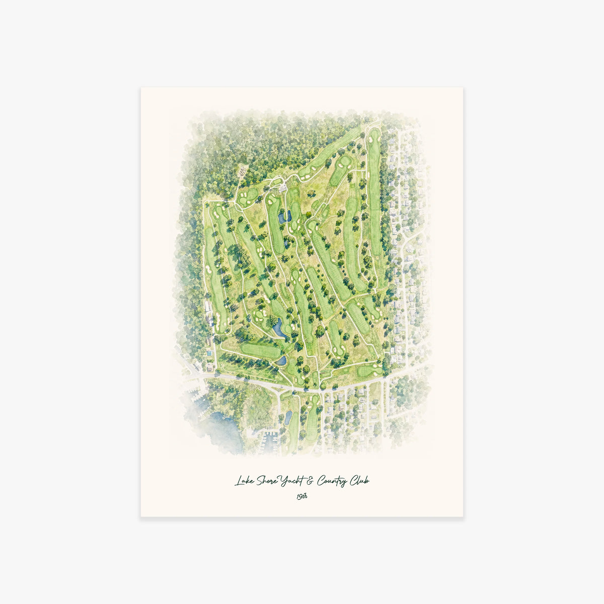 Lake Shore Yacht & Country Club printed artwork