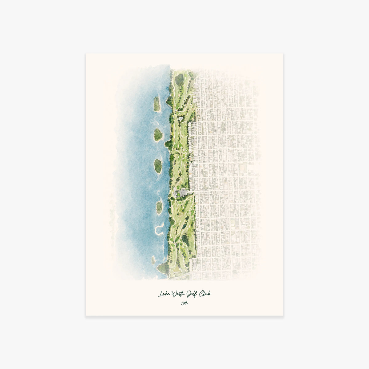 Lake Worth Golf Club printed artwork