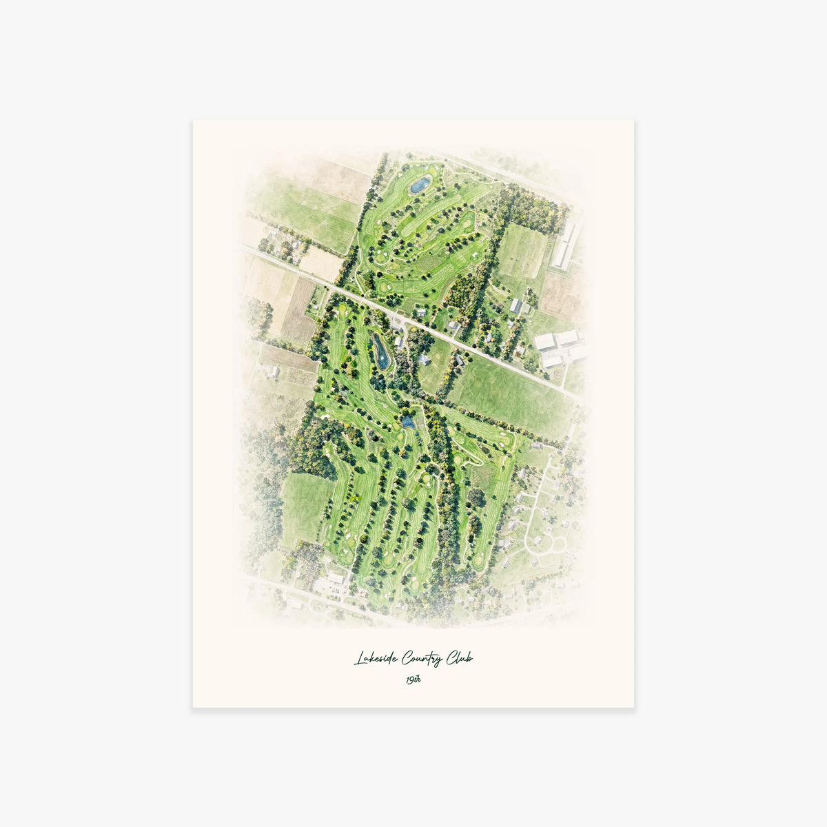 Lakeside Country Club printed artwork