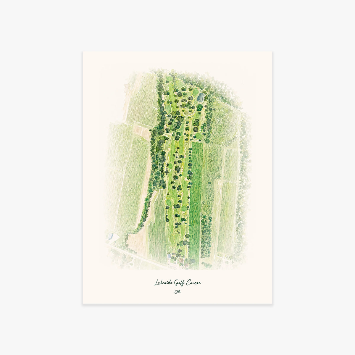 Lakeside Golf Course printed artwork