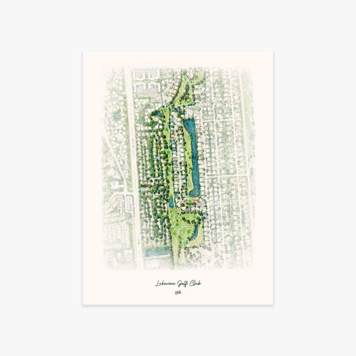 Lakeview Golf Club printed artwork
