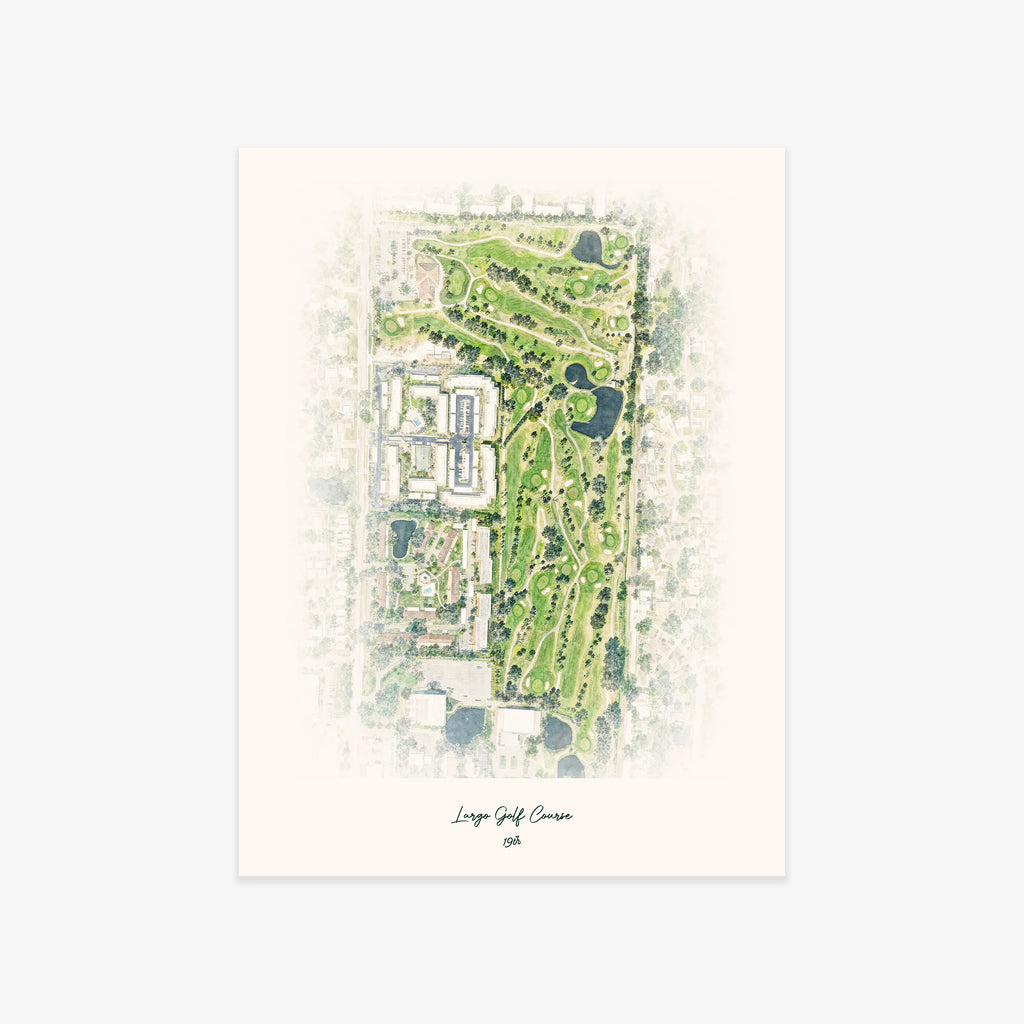 Largo Golf Course printed artwork