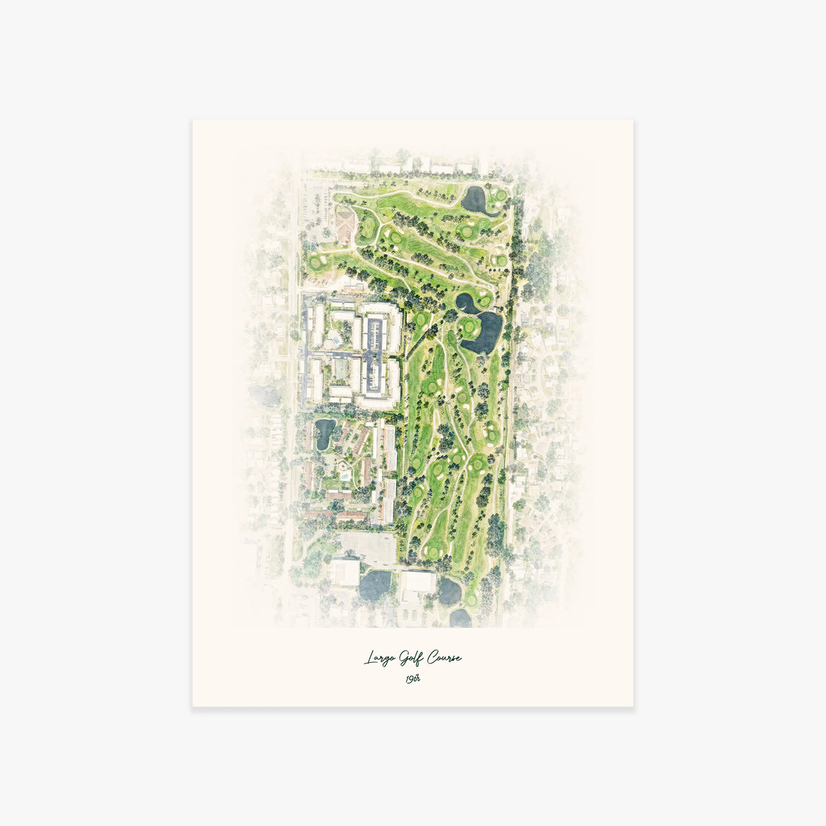 Largo Golf Course printed artwork