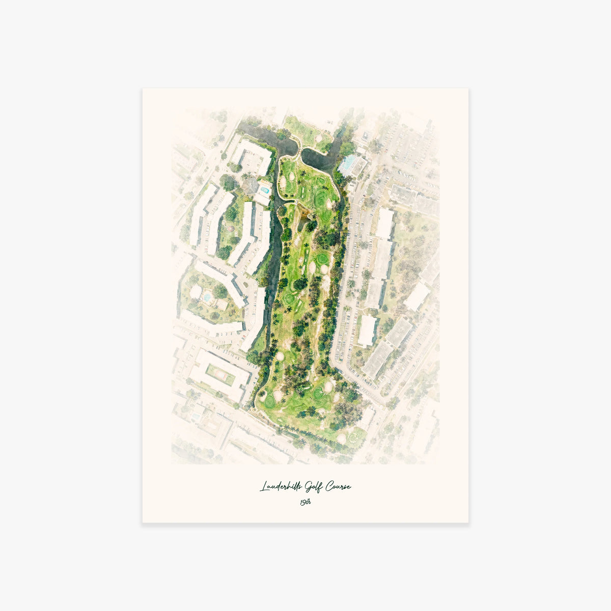 Lauderhills Golf Course printed artwork