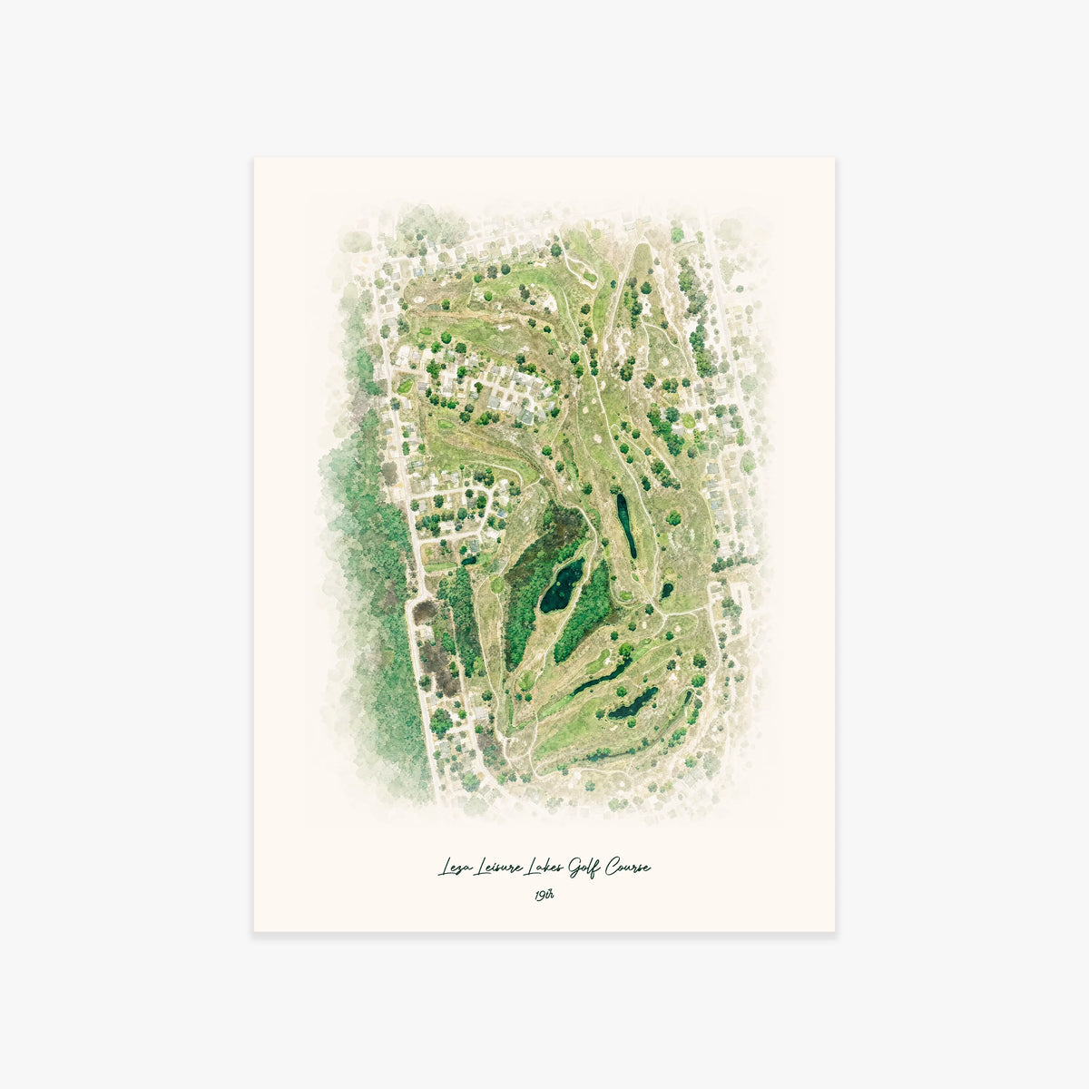 Leza Leisure Lakes Golf Course printed artwork