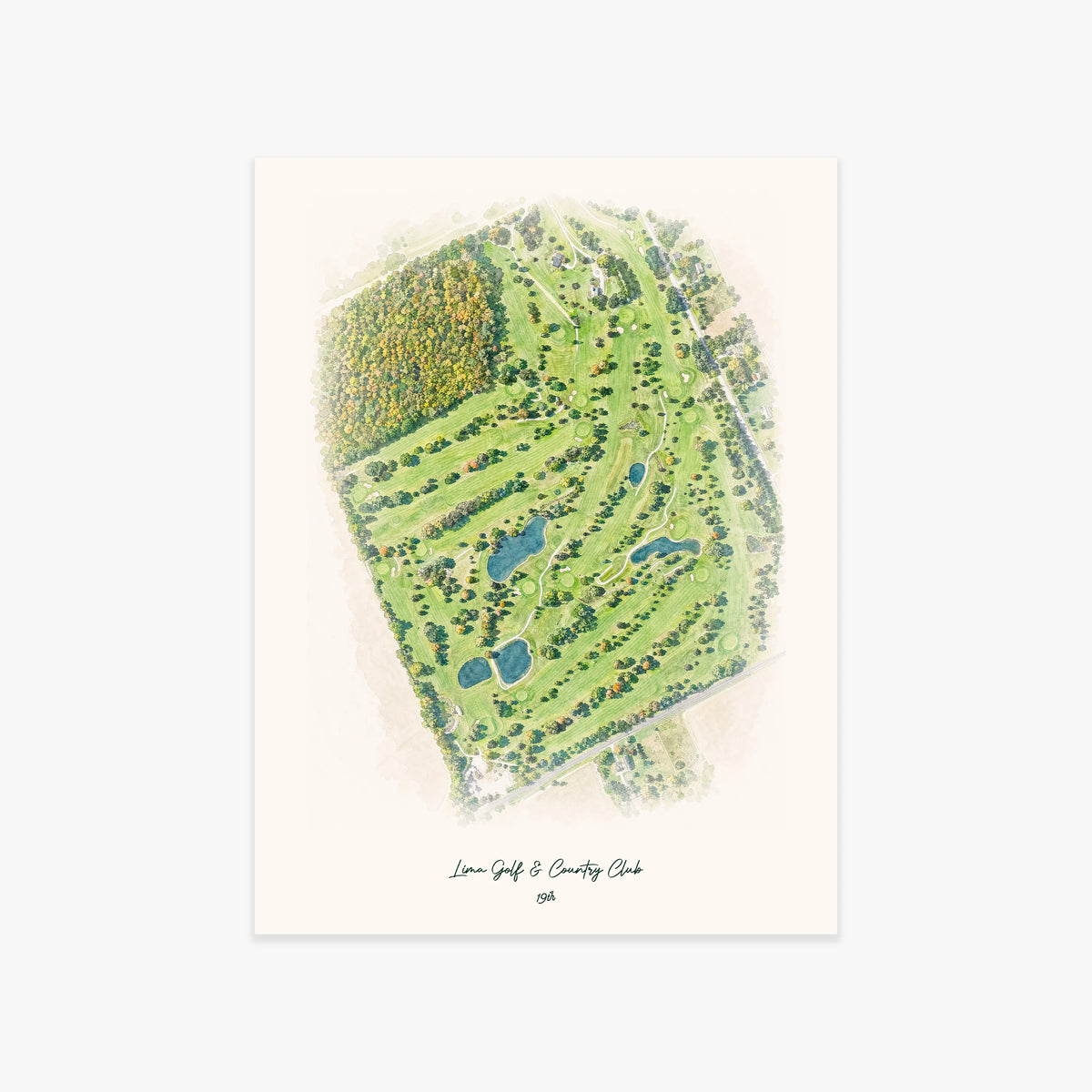 Lima Golf & Country Club printed artwork