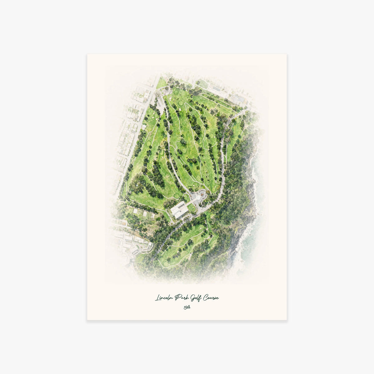 Lincoln Park Golf Course printed artwork