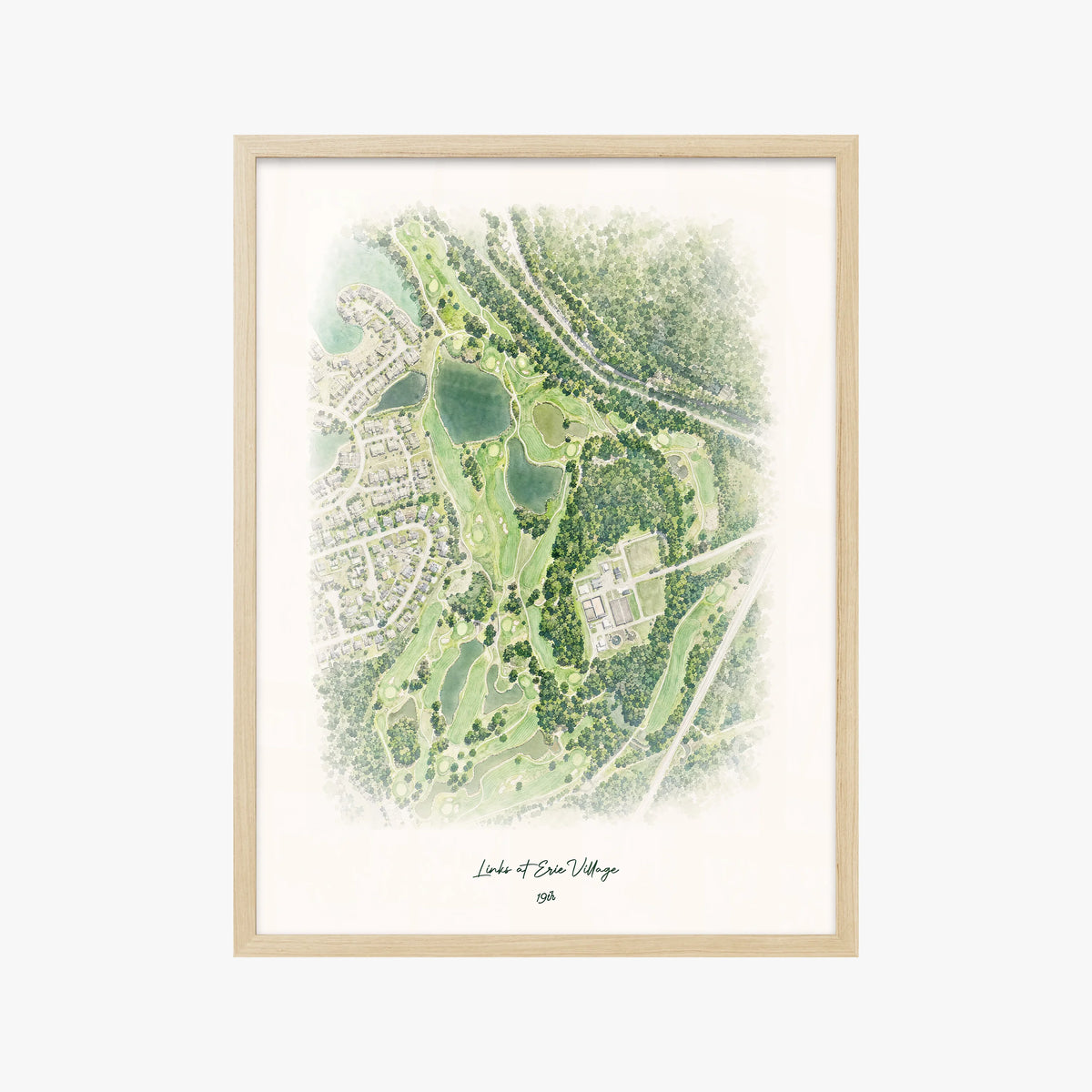 Links at Erie Village wood frame