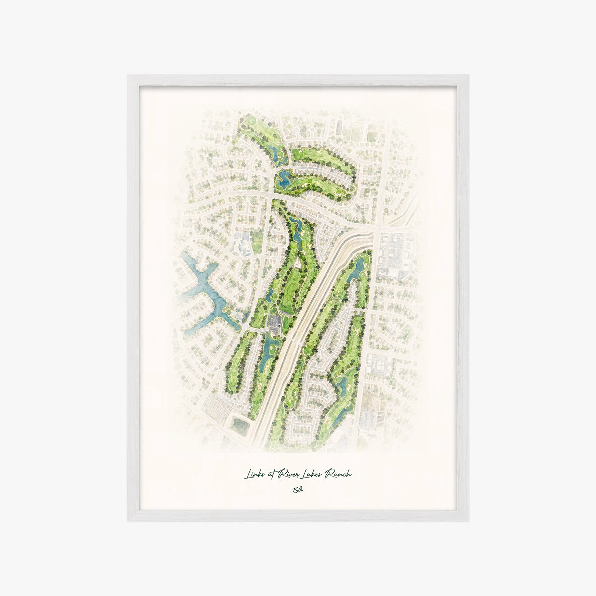 Links at River Lakes Ranch white frame