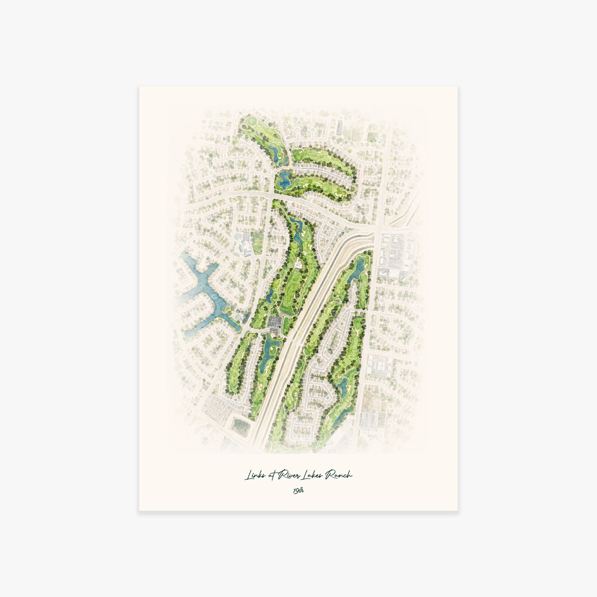 Links at River Lakes Ranch printed artwork