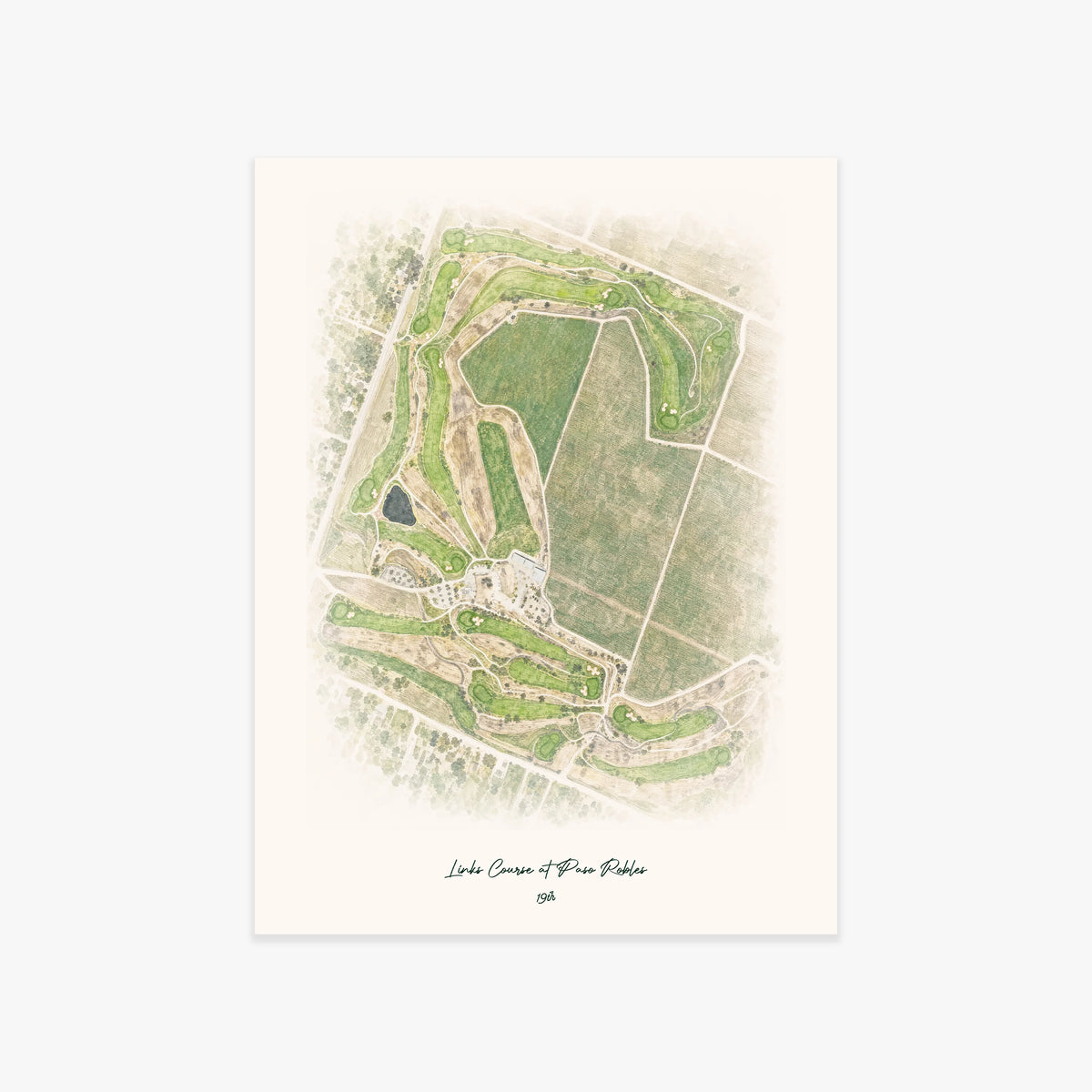 Links Course at Paso Robles printed artwork