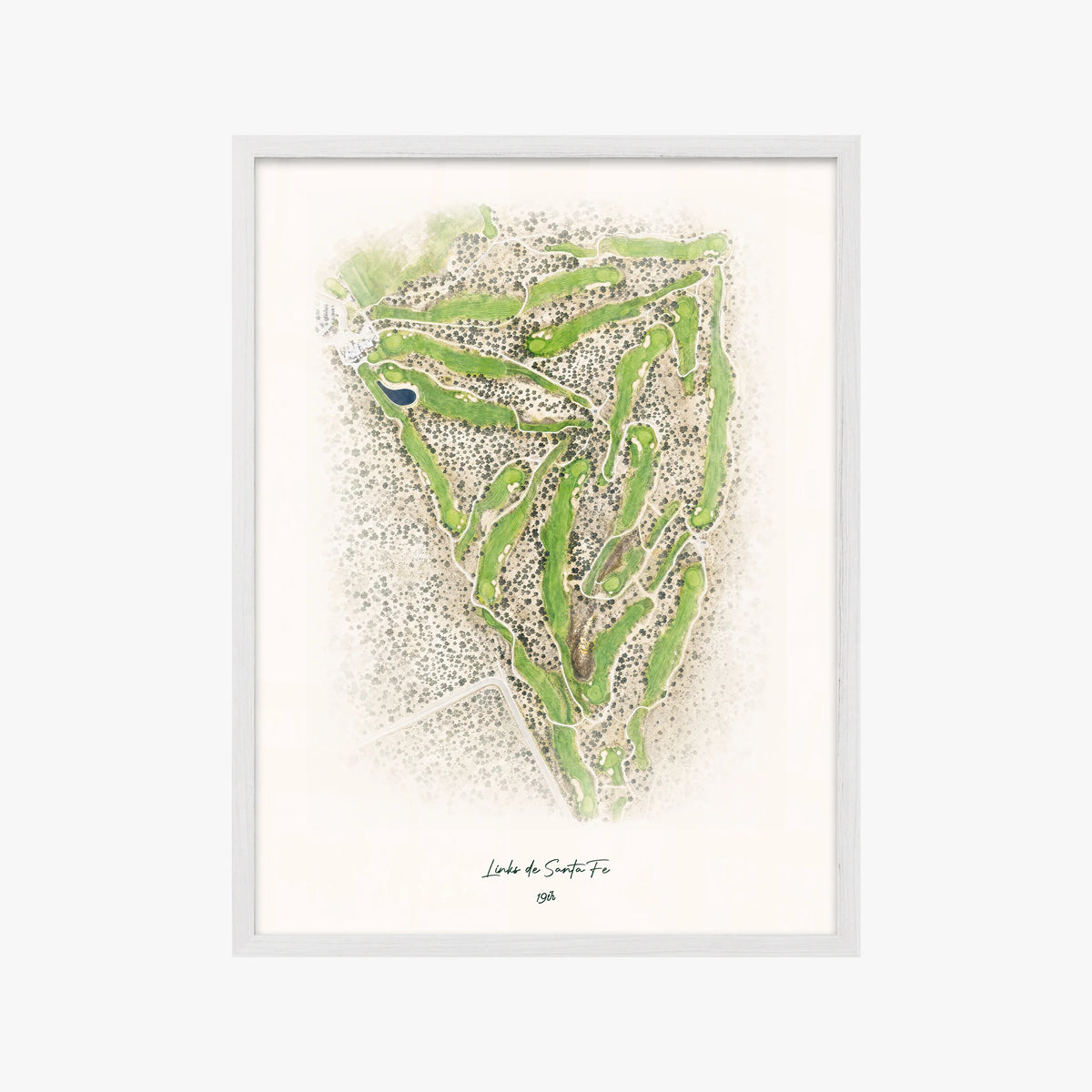 Links de Santa Fe white frame