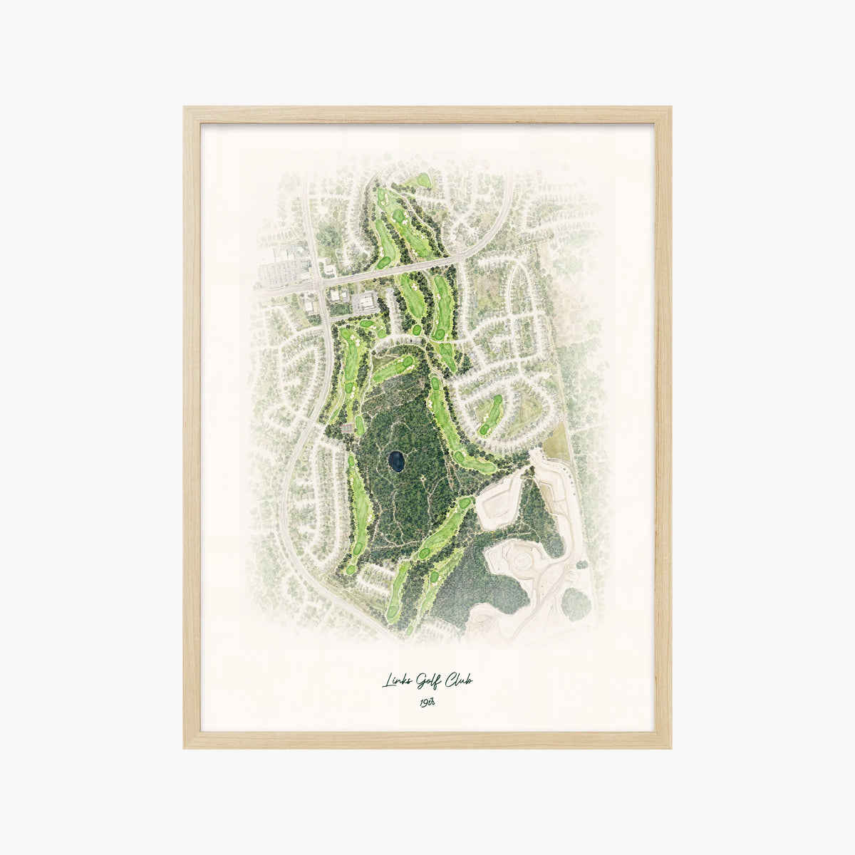 Links Golf Club wood frame