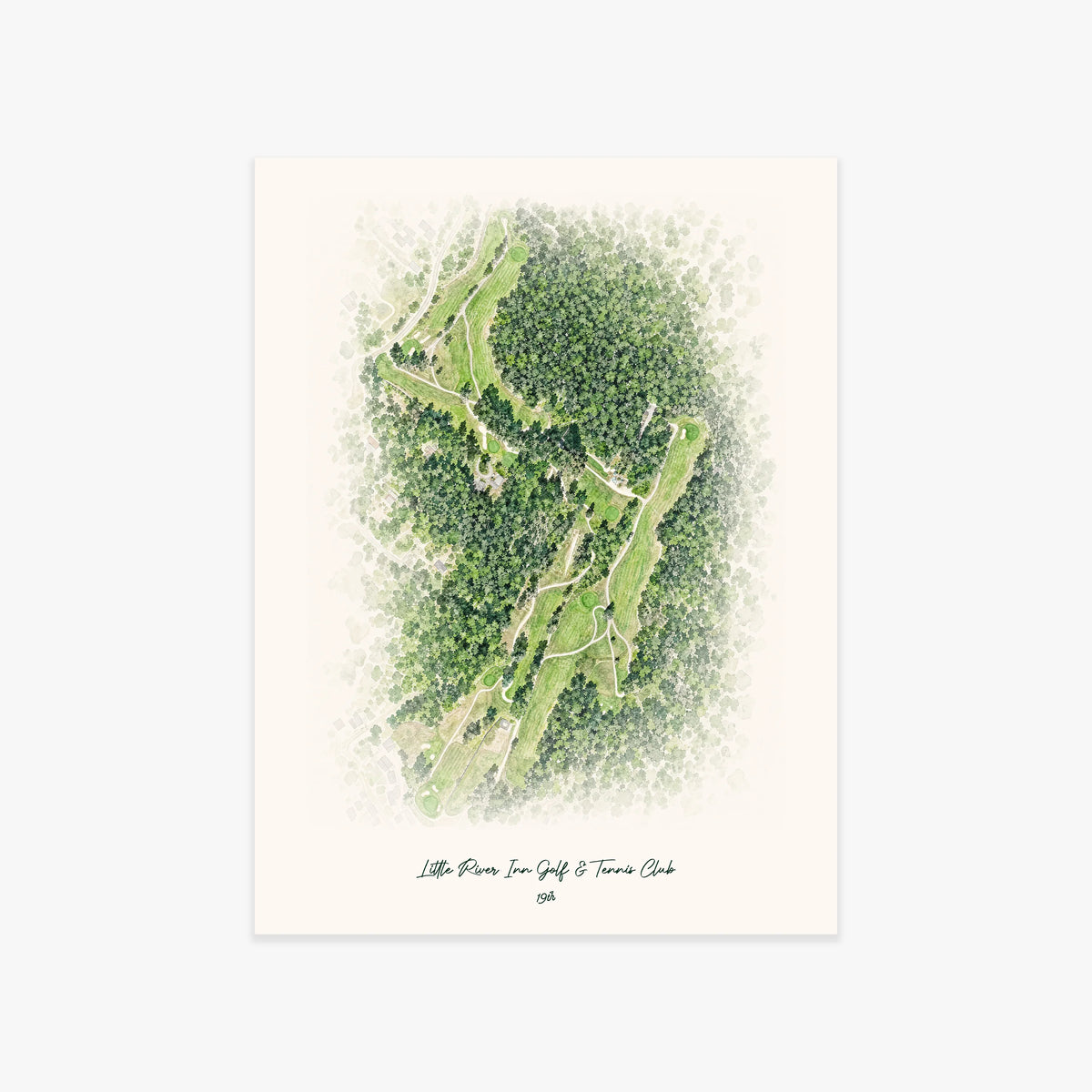 Little River Inn Golf & Tennis Club printed artwork