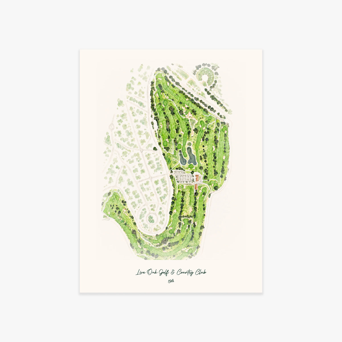 Live Oak Golf & Country Club printed artwork