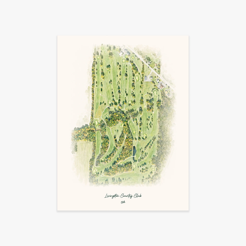 Livingston Country Club printed artwork