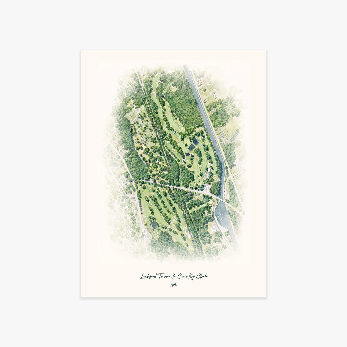 Lockport Town & Country Club printed artwork