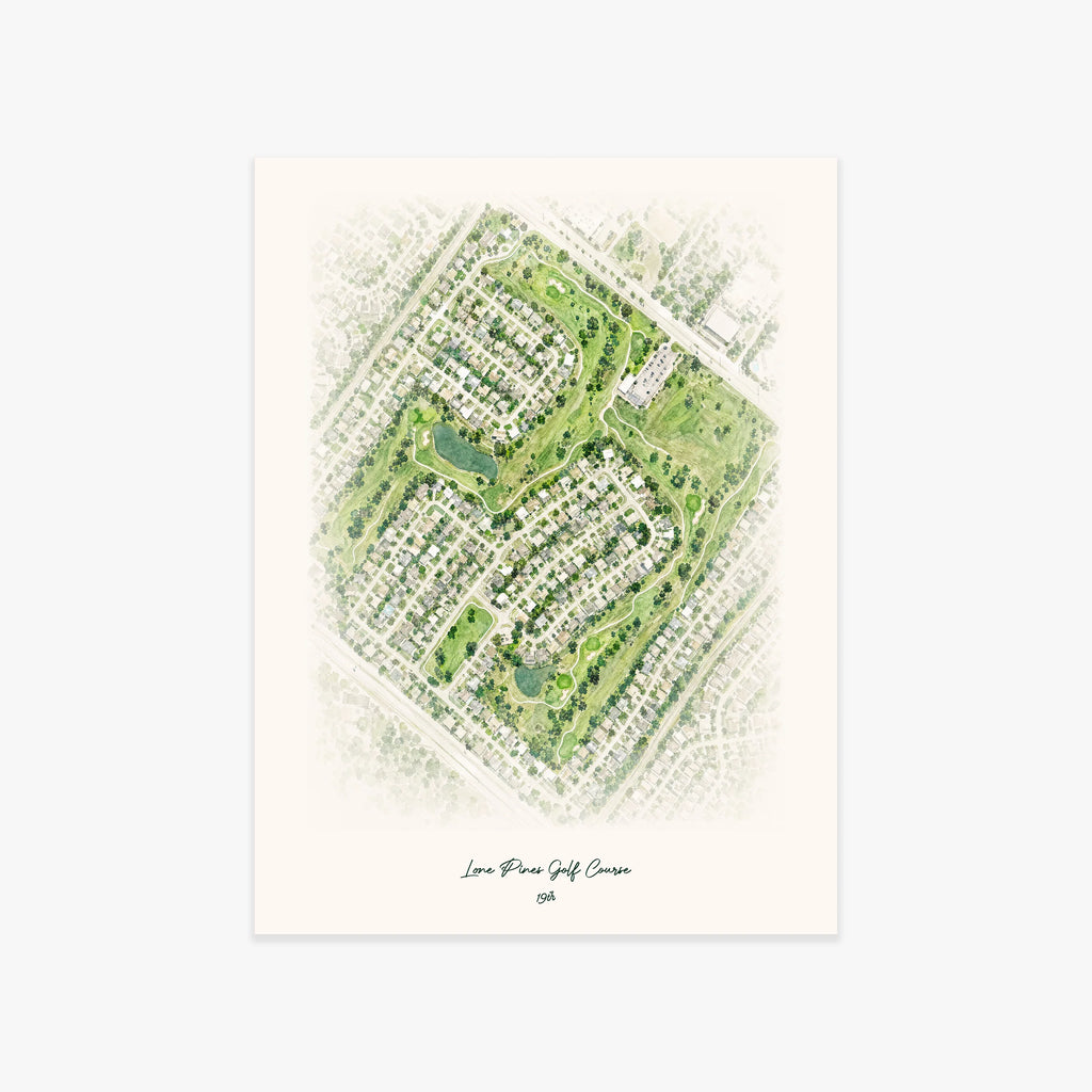 Lone Pines Golf Course printed artwork