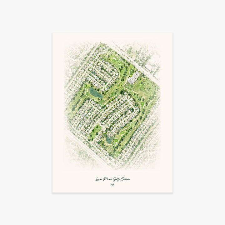 Lone Pines Golf Course printed artwork