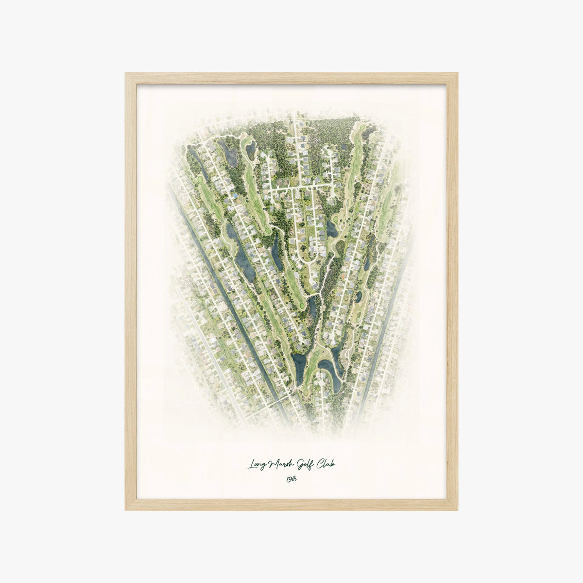 Long Marsh Golf Club wood frame
