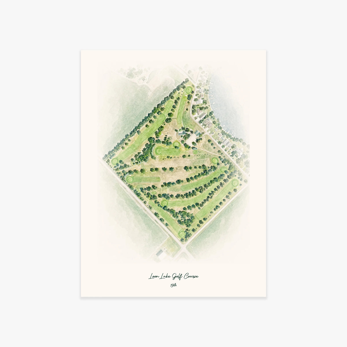 Loon Lake Golf Course printed artwork