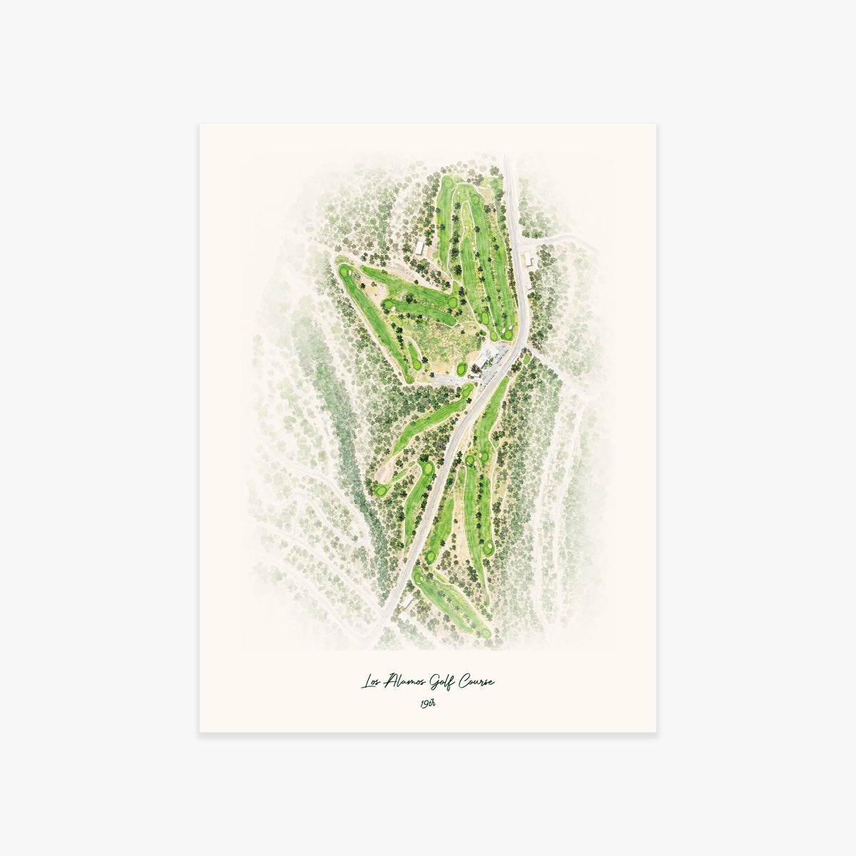 Los Alamos Golf Course printed artwork