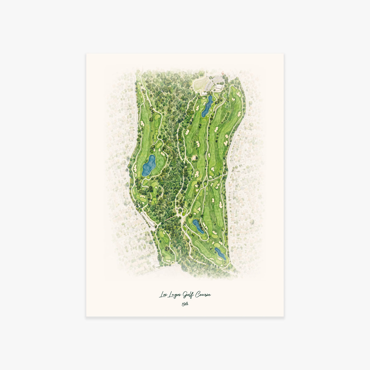 Los Lagos Golf Course printed artwork