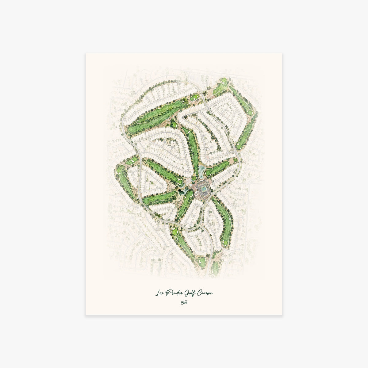Los Prados Golf Course printed artwork