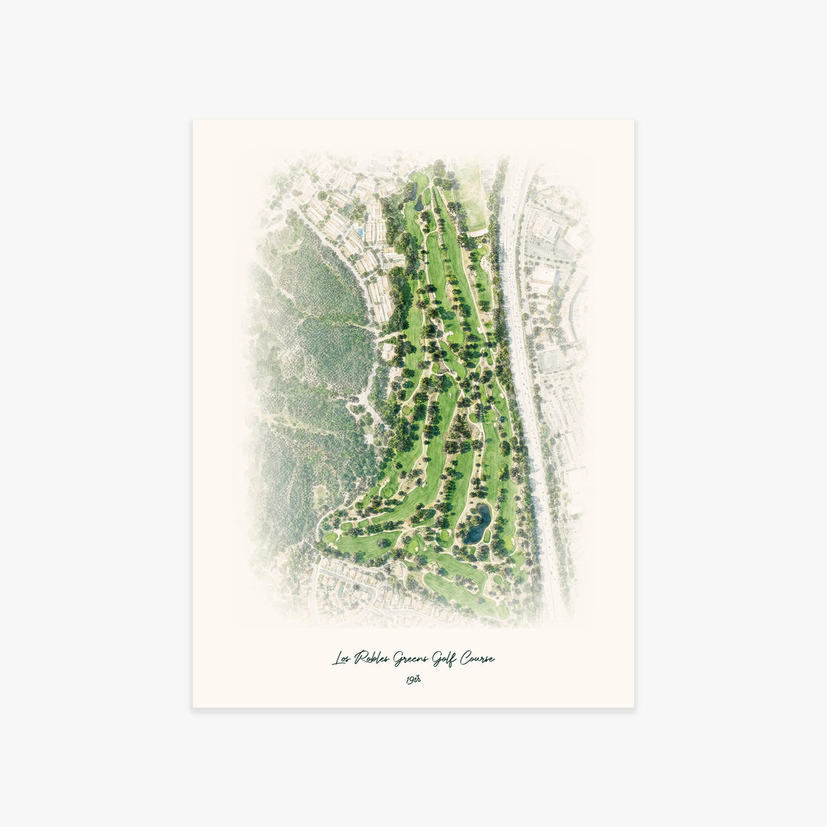 Los Robles Greens Golf Course printed artwork