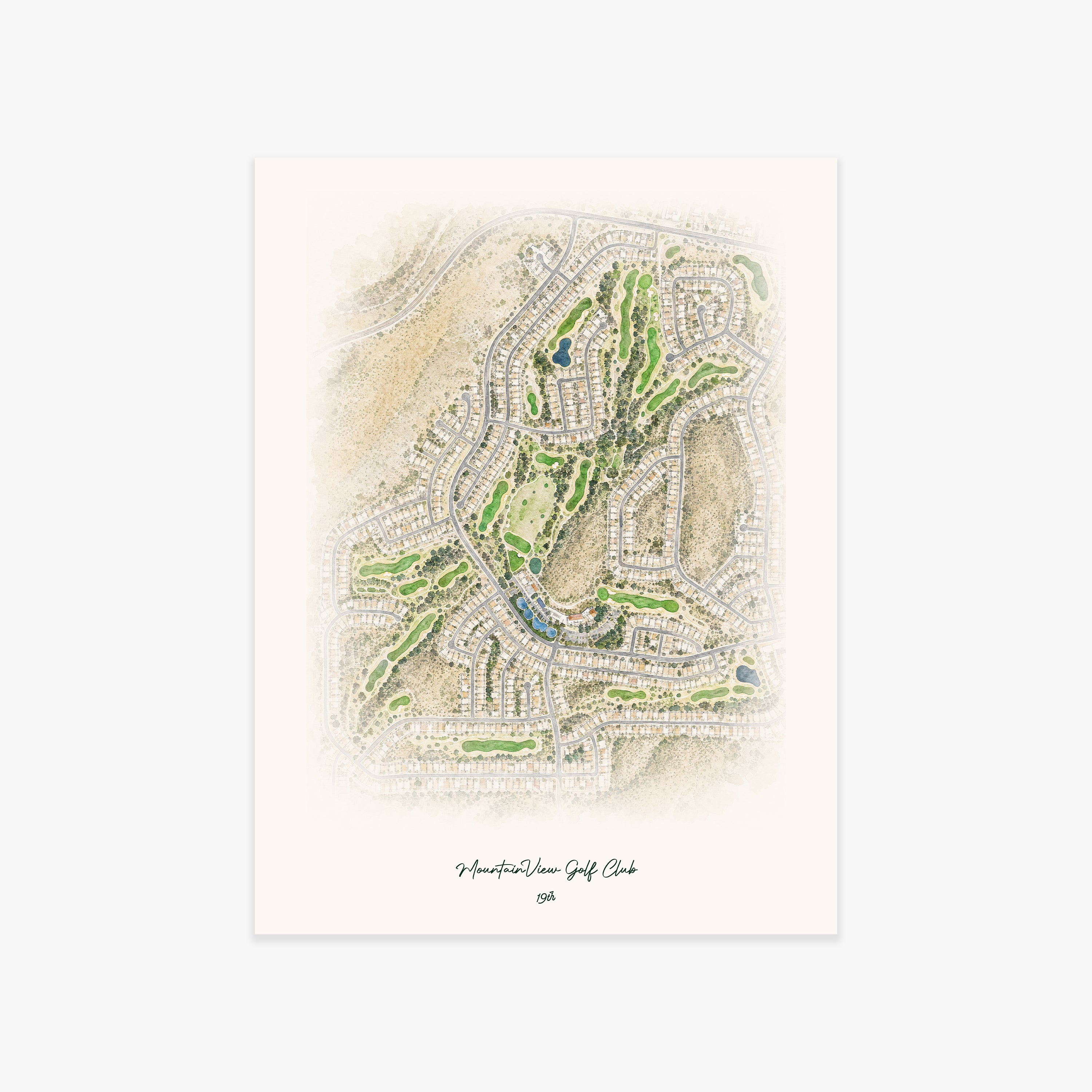 MountainView Golf Club printed artwork