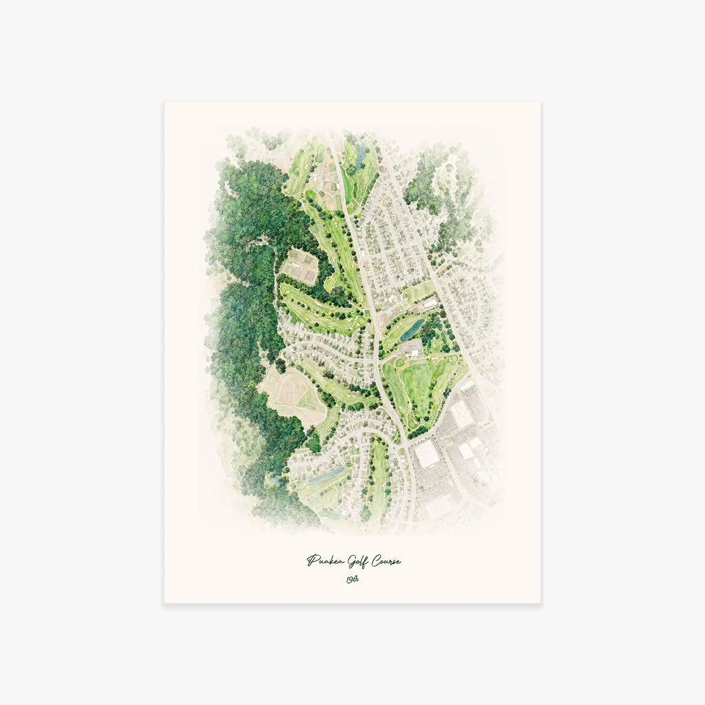 Puakea Golf Course printed artwork
