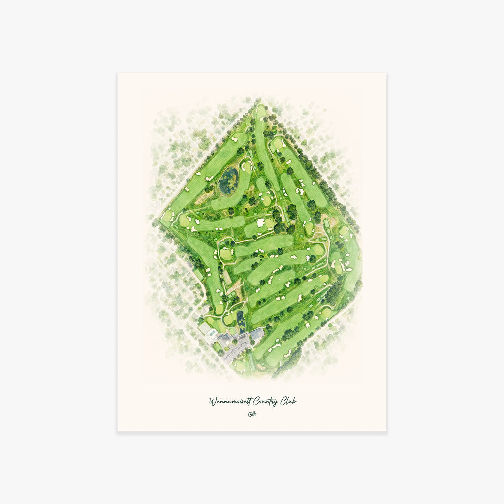 Wannamoisett Country Club printed artwork