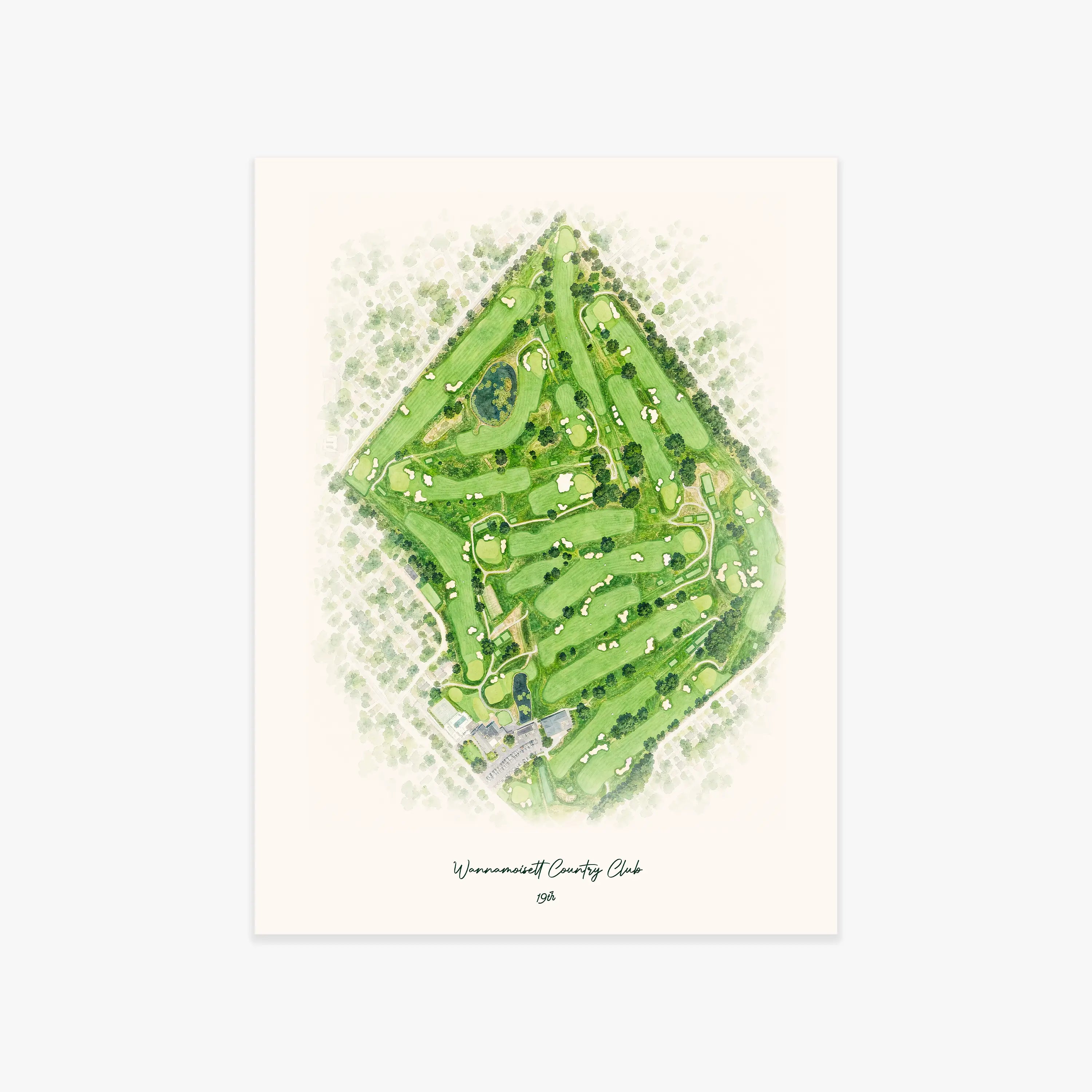 Wannamoisett Country Club printed artwork