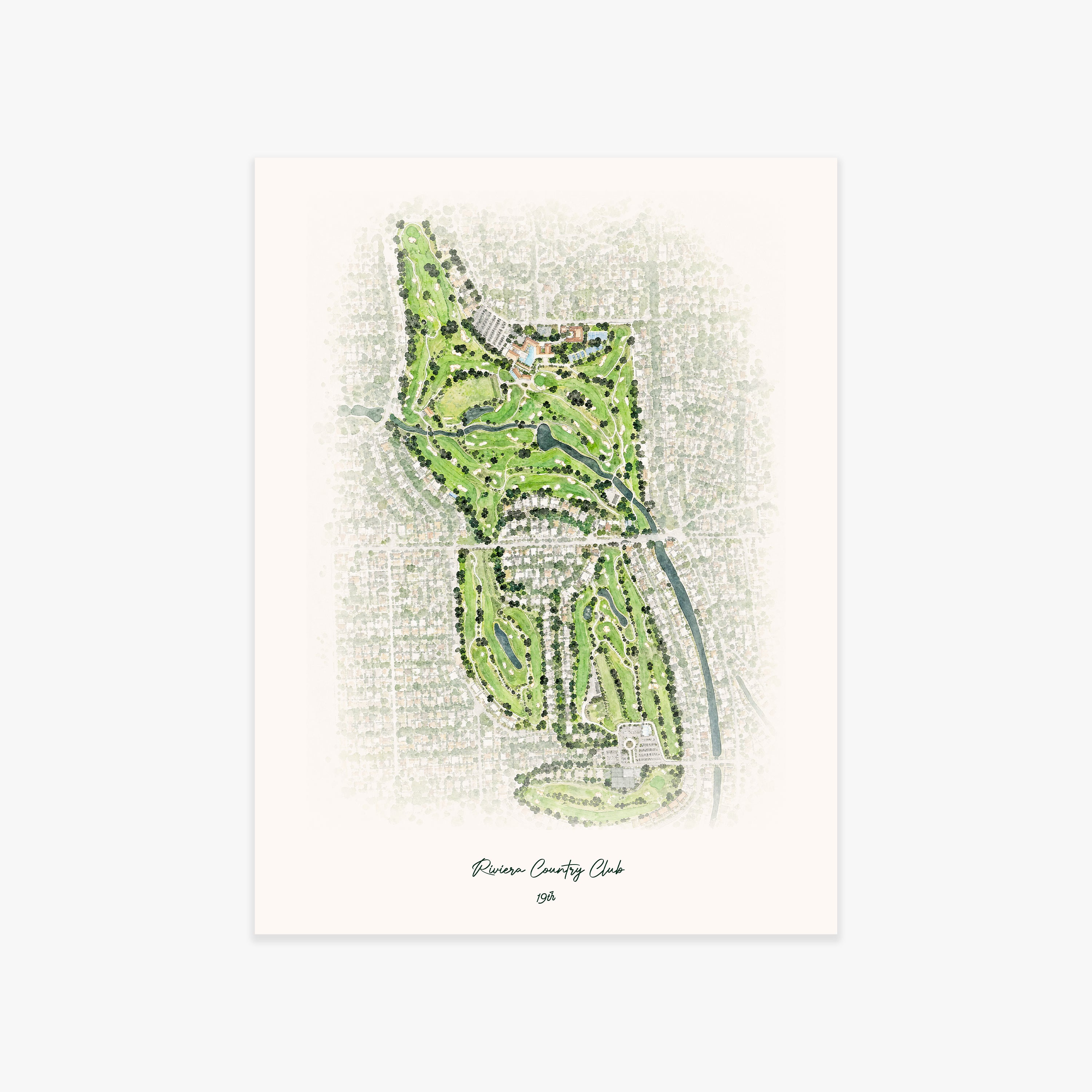Riviera Country Club printed artwork