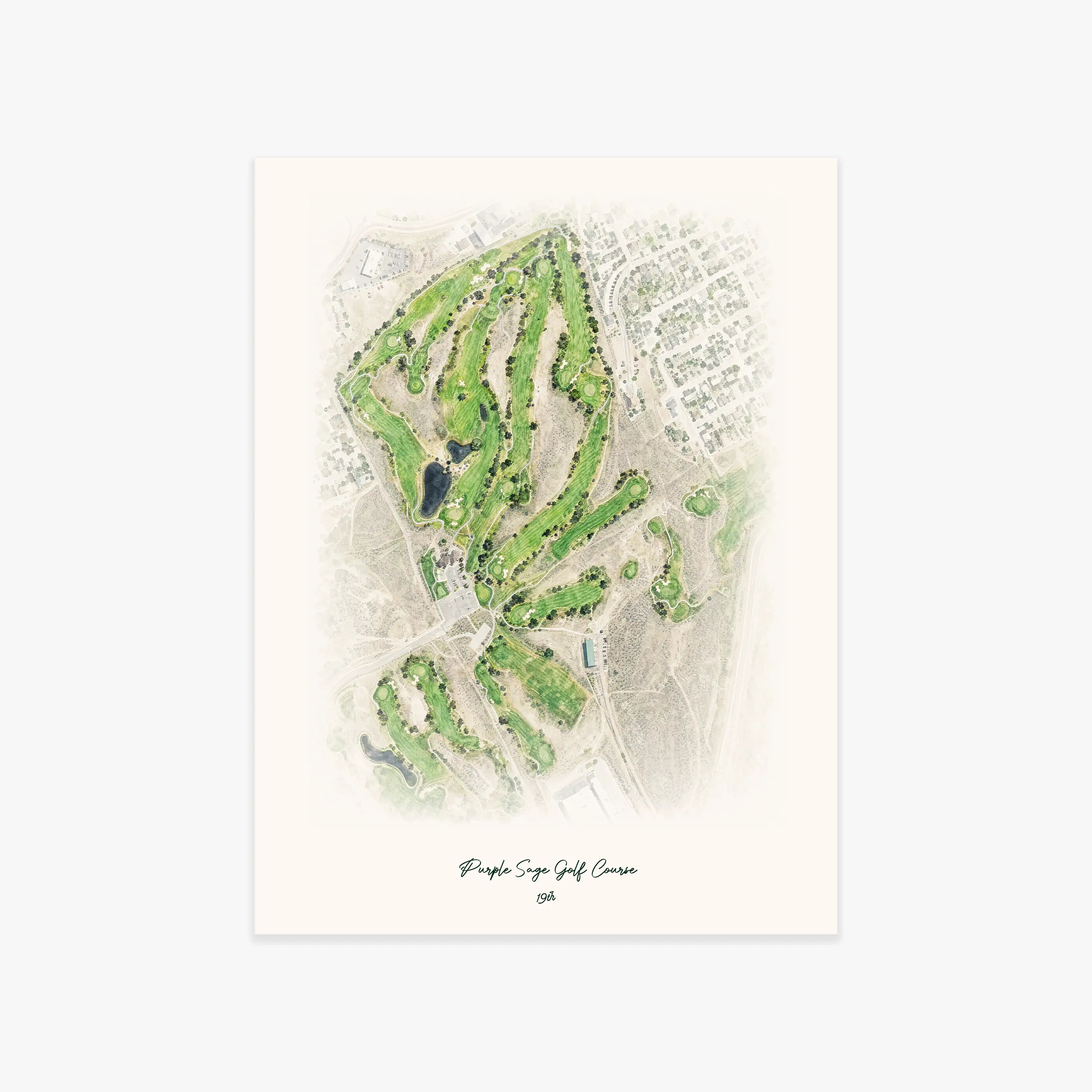 Purple Sage Golf Course printed artwork