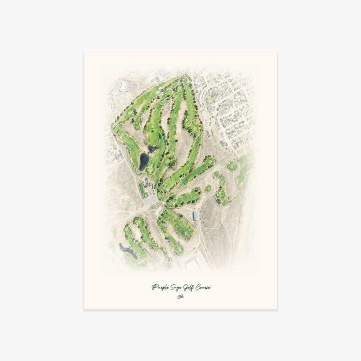 Purple Sage Golf Course printed artwork