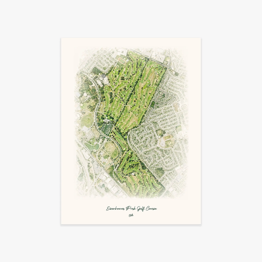 Eisenhower Park Golf Course printed artwork