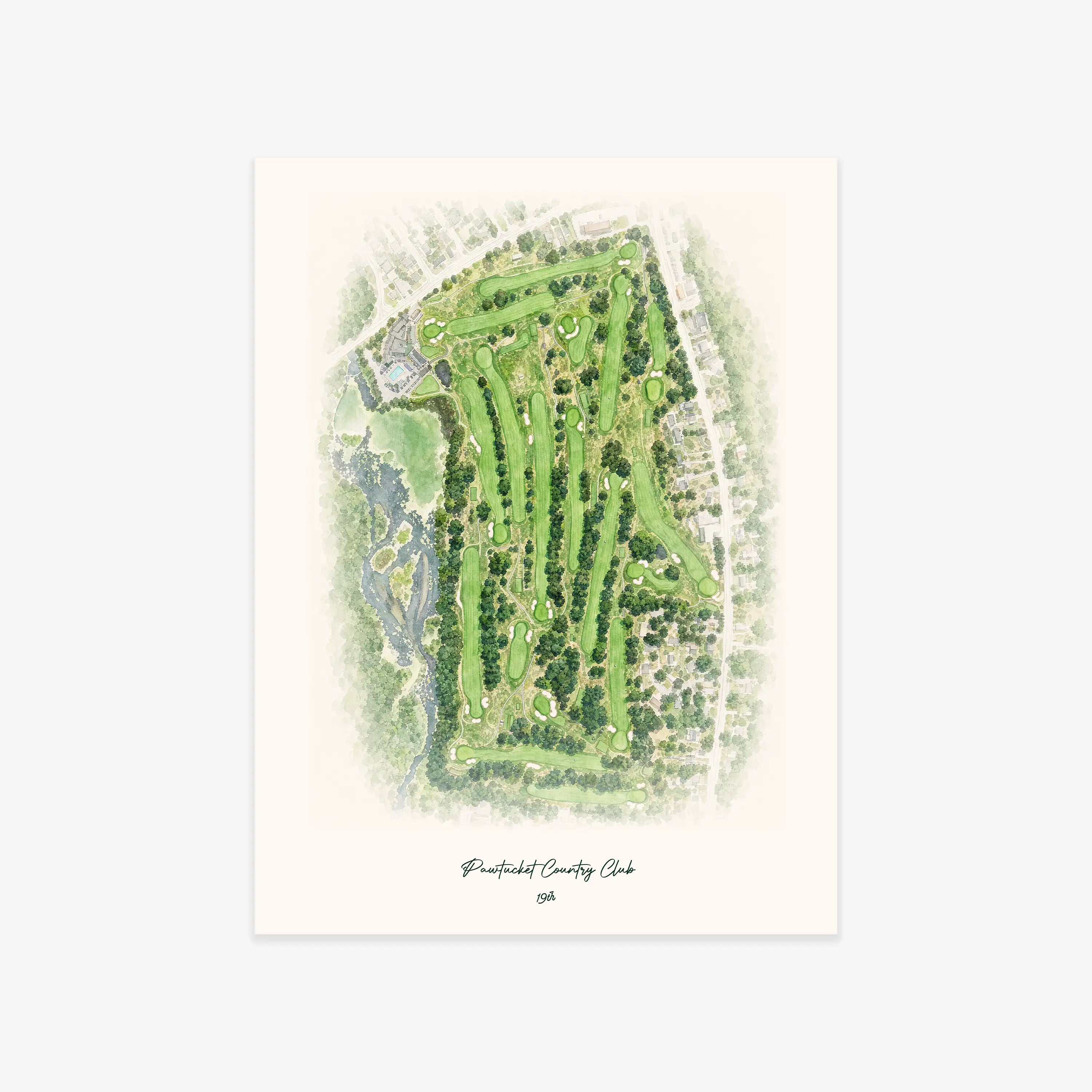 Pawtucket Country Club printed artwork