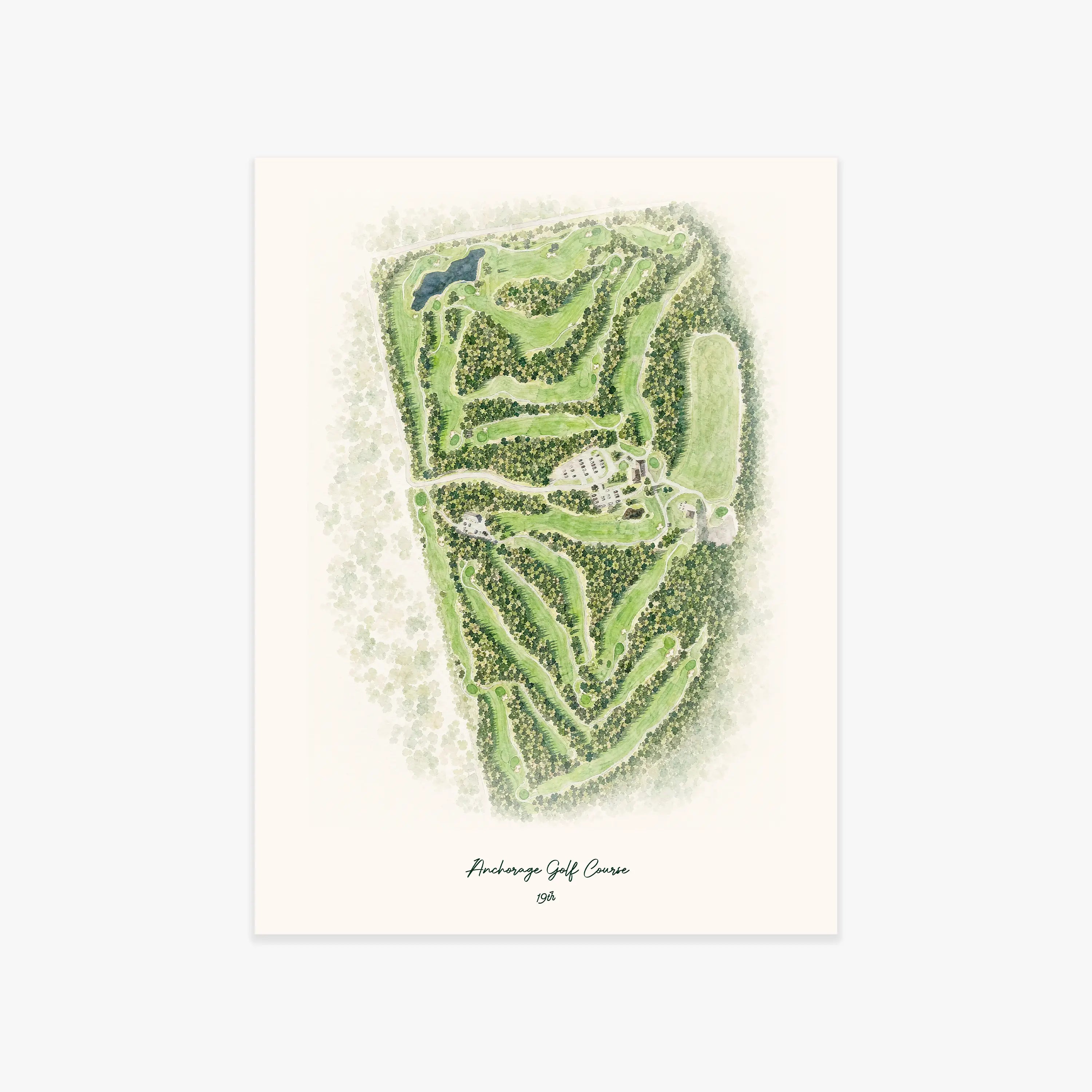Anchorage Golf Course printed artwork