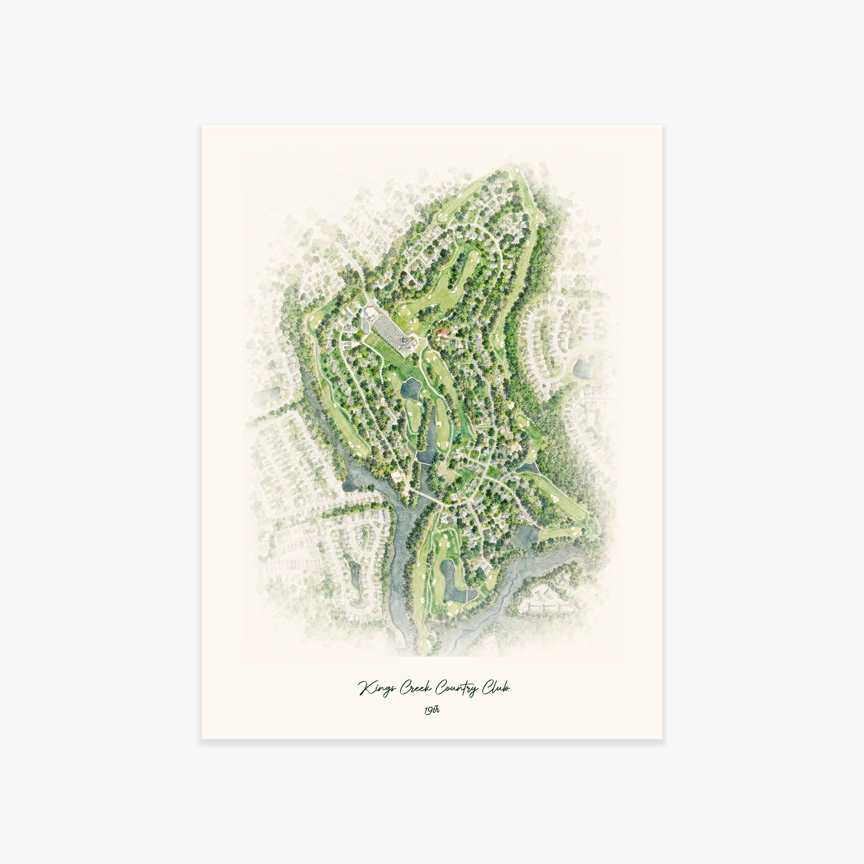 Kings Creek Country Club printed artwork