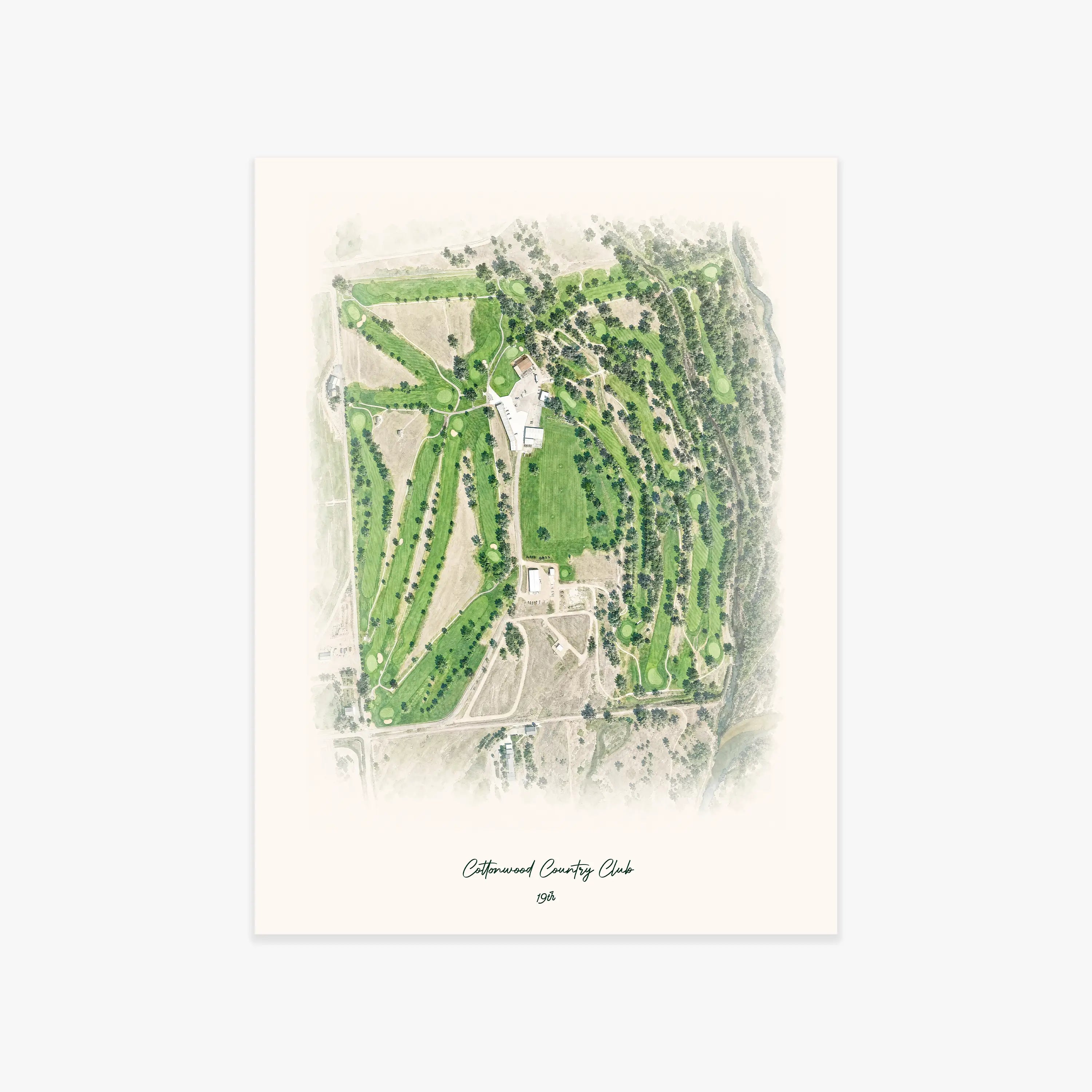 Cottonwood Country Club printed artwork