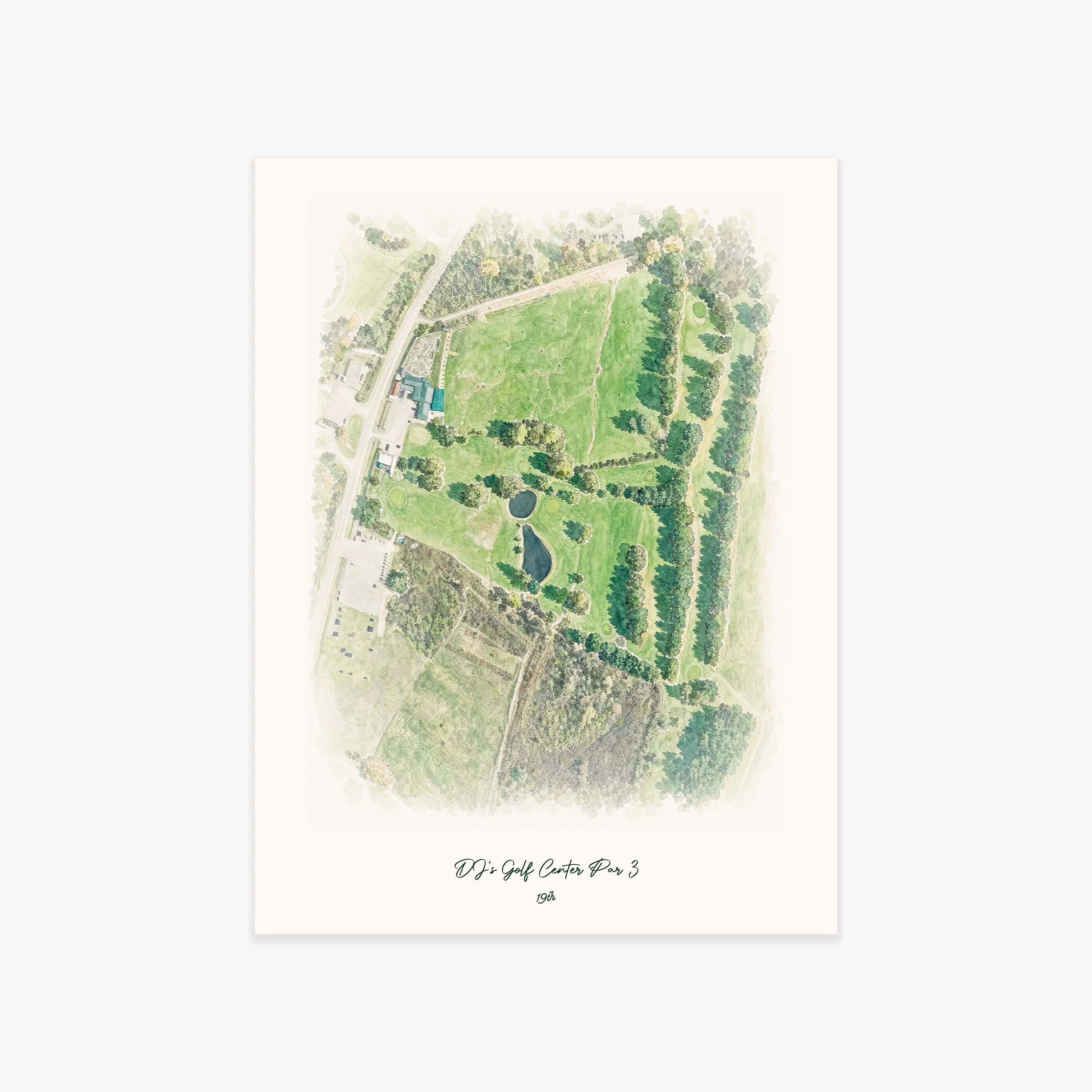DJ's Golf Center Par 3 printed artwork