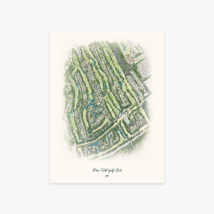Rose Hill Golf Club printed artwork