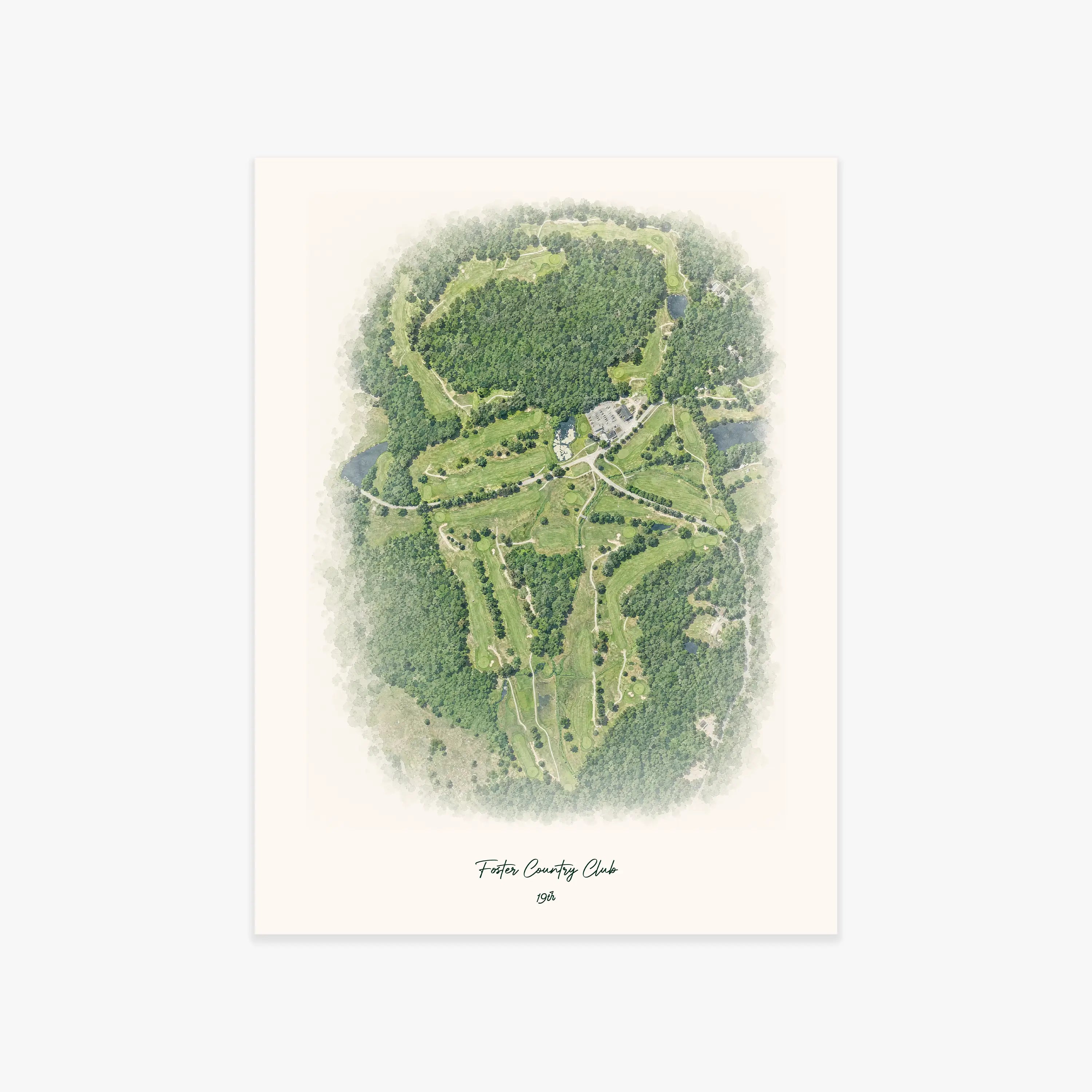 Foster Country Club printed artwork
