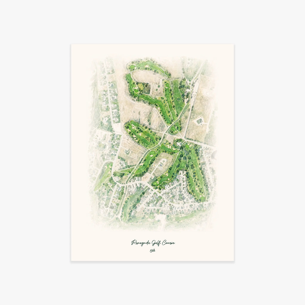 Renegade Golf Course printed artwork
