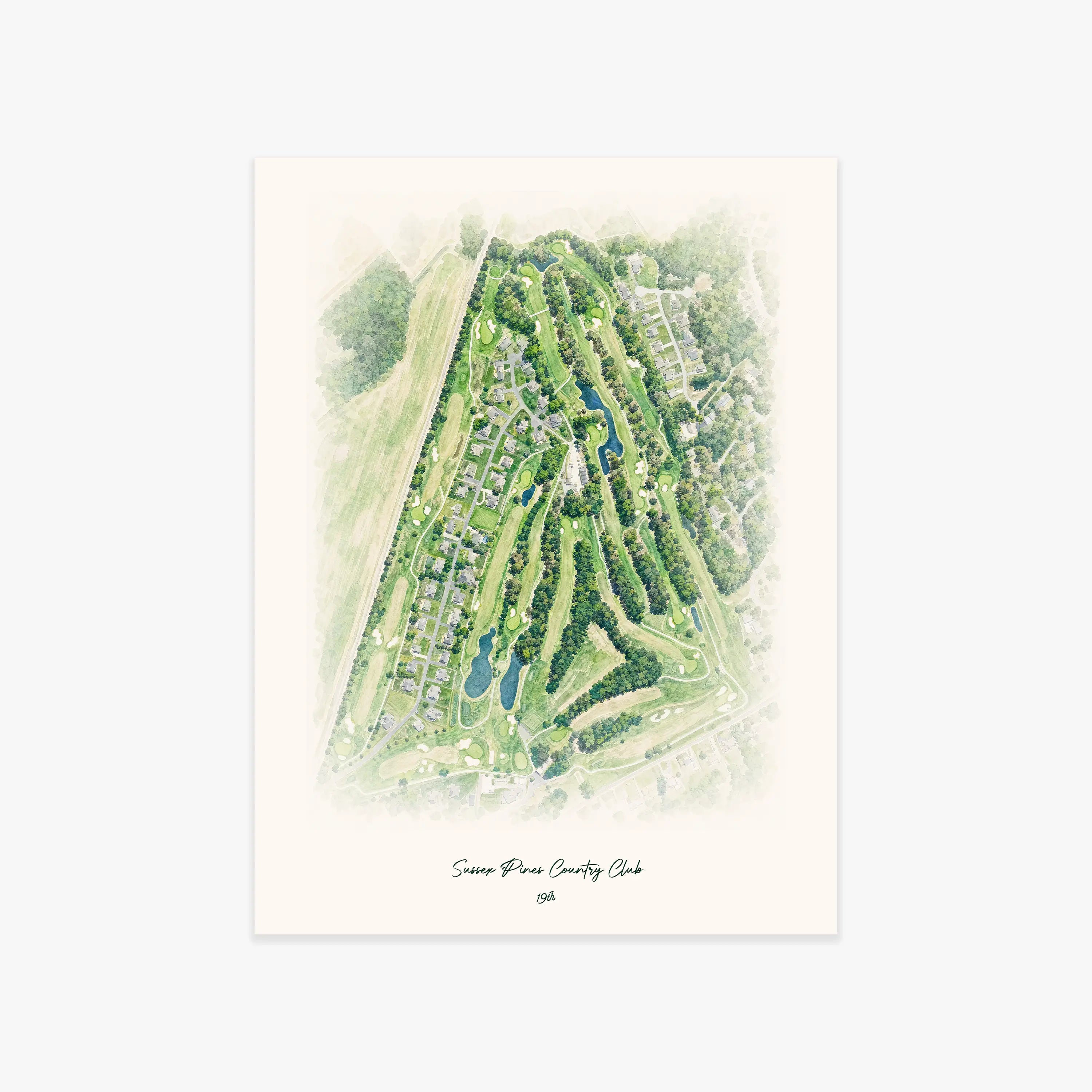 Sussex Pines Country Club printed artwork