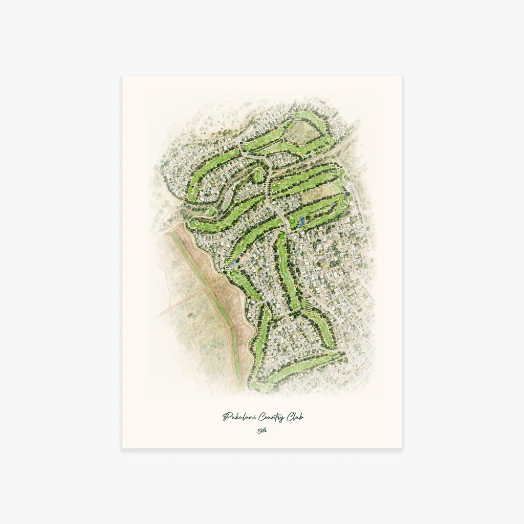 Pukalani Country Club printed artwork